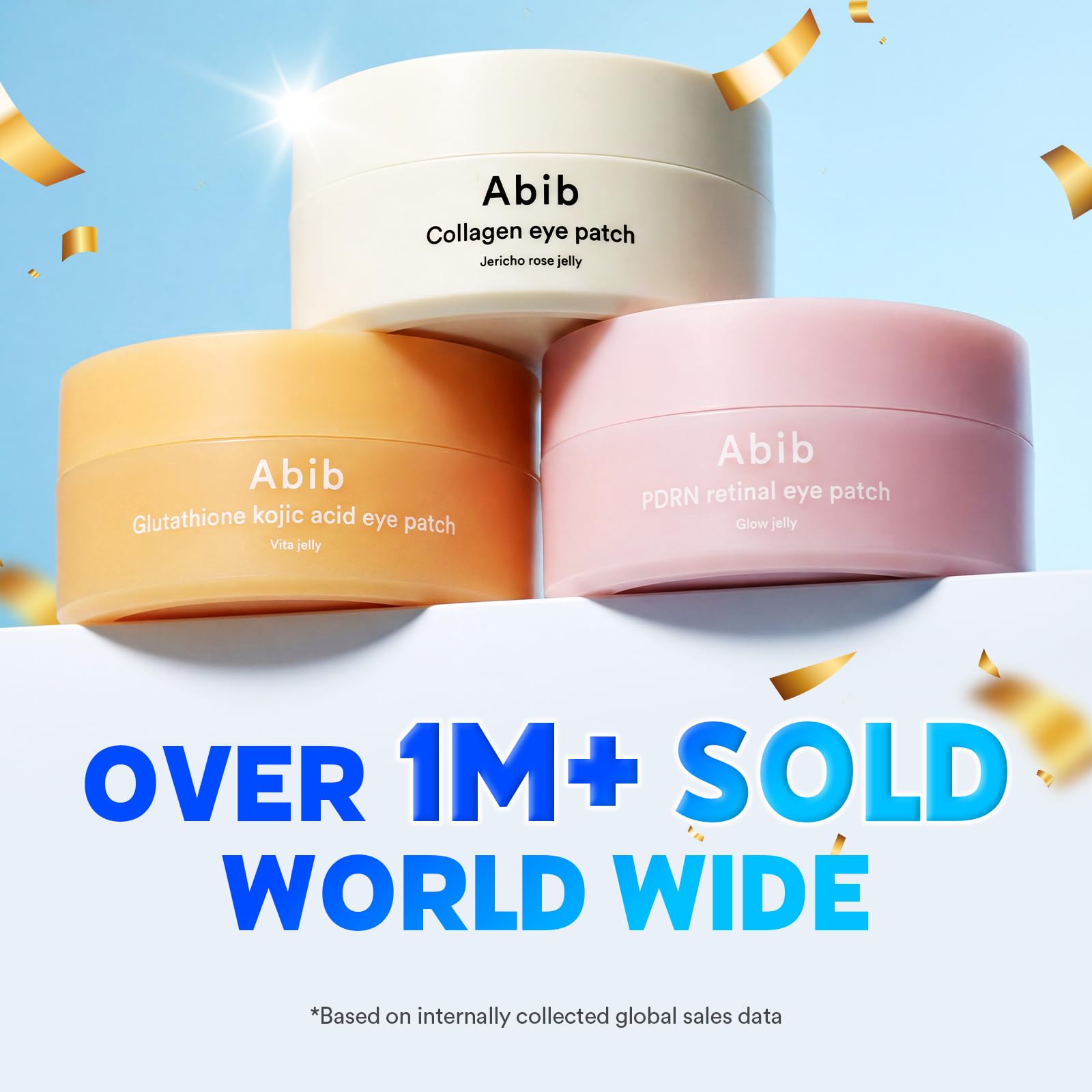 Abib Vegan Collagen Eye Patches for Wrinkles & Fine Line with Jericho Rose Jelly & Peptides, 60 Count, Korean Skin Care