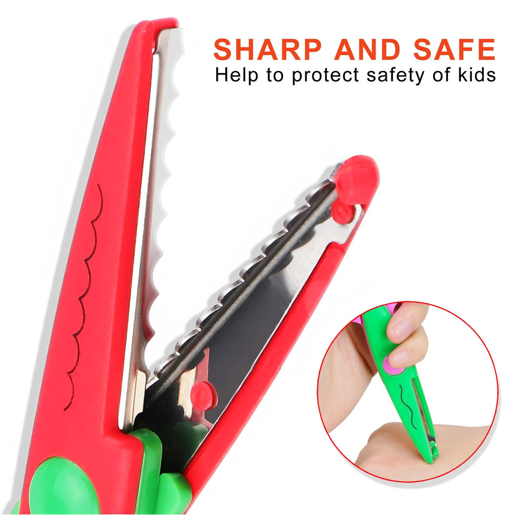 HAALII Craft Scissors Decorative Edge, for Crafting, Scissors, Zig Zag Kids Adults, Back to School Supplies, Scrapbook, Scrapbooking, Fancy, Pattern, Design, Create Fun Decorative Borders, 6 Pack