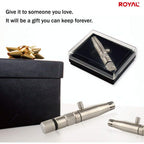 Buy now ROYAL [Made in Korea] Premium Manual Nose Hair Trimmer for Men Silver Bullet, Battery-Free, Stainless Steel Rotary Blade Grooming Tool, Waterproof, Safe & Painless with Patented Mechanism, ET-3 at indiglob india