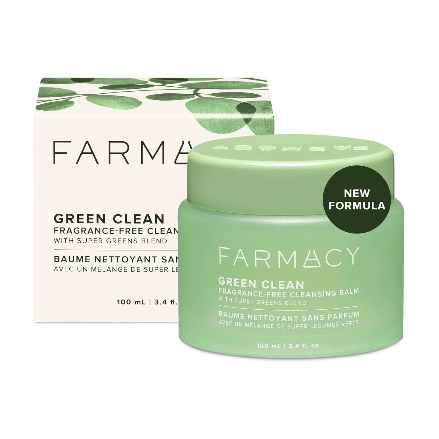Buy now Farmacy Makeup Remover Cleansing Balm - Green Clean Waterproof Makeup Remover + Oil Based Cleanser - Gentle Exfoliating Double Cleanser - Melts From Balm to Milky Lather (100ml) 3.4 Ounce (Pack of 1) Reformulated Fragrance-Free Balm at indiglob india