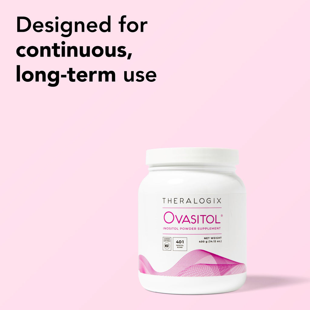 Theralogix Ovasitol Canister – Fertility & Hormone Health, NSF Certified | Promotes healthy blood sugar levels, hormone balance, & menstrual regularity with a 40:1 blend of myo- and d-chiro-inositol.*