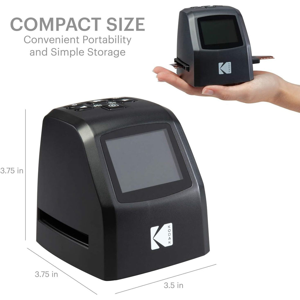 Buy now KODAK Mini Digital Film & Slide Scanner – Converts 35mm, 126, 110, Super 8 & 8mm Film to 22MP JPEG Images – Includes 2.4" LCD Screen & Easy-Load Adapters at indiglob india