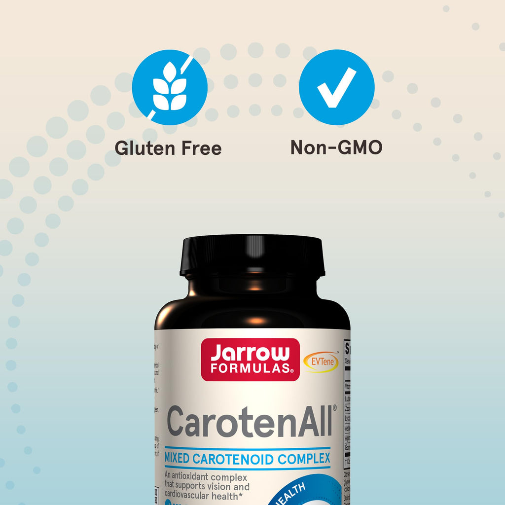 Buy now Jarrow FormulasÂ® CarotenAll, Dietary Supplement, Antioxidant Support for Vision and Cardiovascular Health, 60 Softgels, Up to a 60 Day Supply at indiglob india