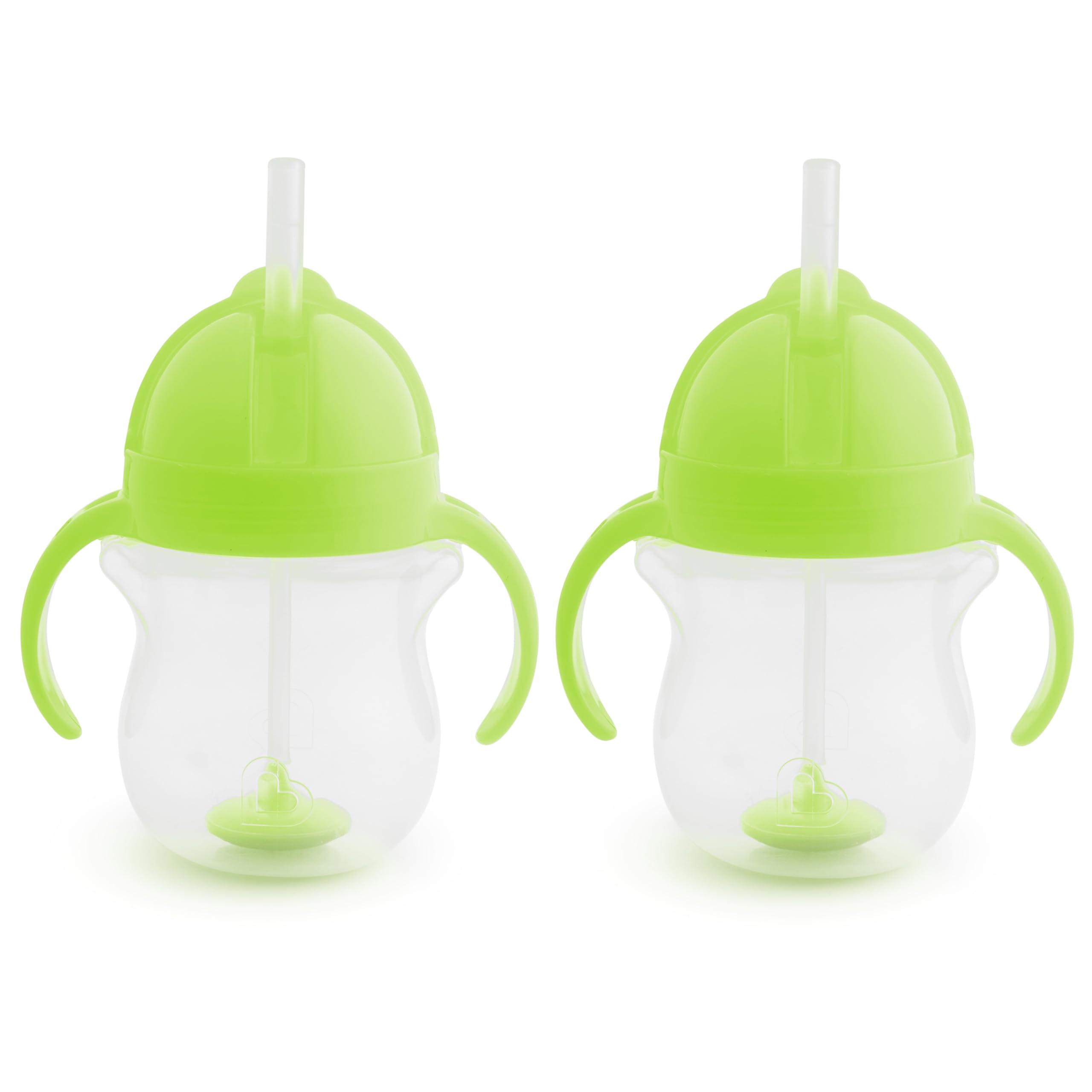 Buy now Munchkin Any Angle Sippy Cup for Toddlers, Spill Proof Weighted Straw Cup with Transition Handles for Babies 6 Months and Up, 7 Ounce, Blue Green 2 Count at indiglob india