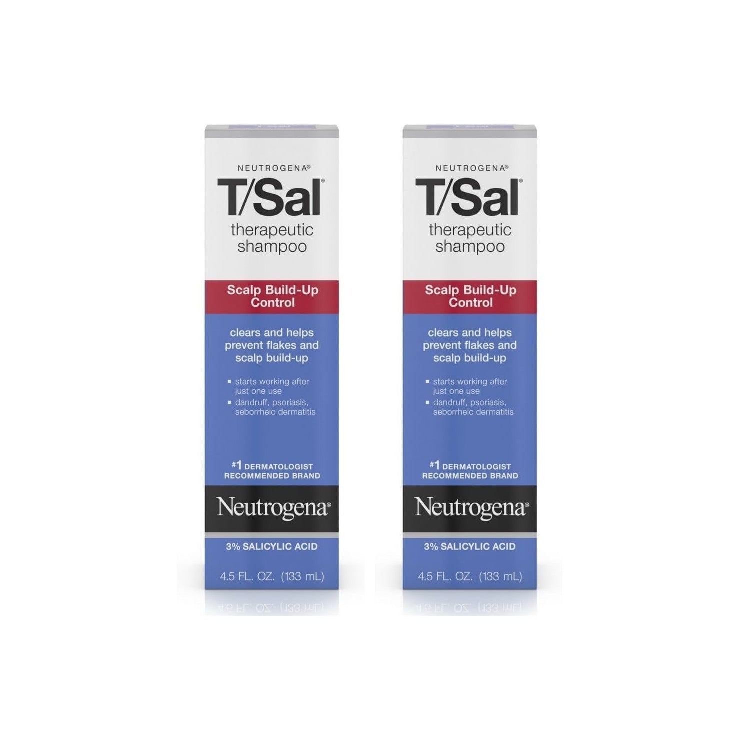 Buy now Neutrogena T/Sal Therapeutic Shampoo, Scalp Build-Up Control 4.5 oz, 130 fl oz 4.5 Fl Oz (Pack of 4) at indiglob india