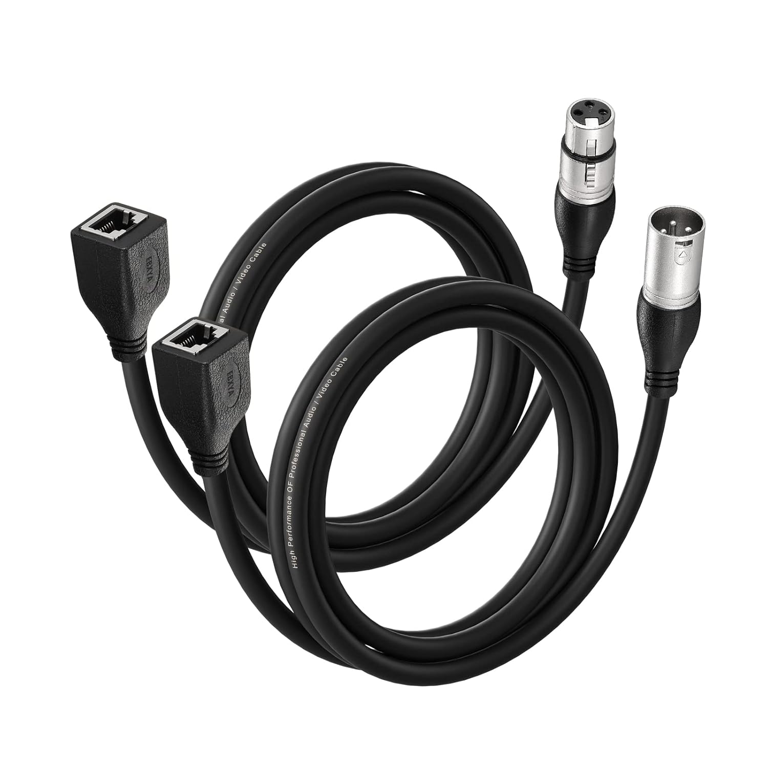 Buy now EBXYA DMX XLR 3 Pin Y Splitter to RJ45 Cable - RJ45 to Dual XLR Male & Dual Female Cable for Stage and Recording Studio 1 Pair(3 Feet) 3 Feet&2 Packs 3 Pin XLR to RJ45 at indiglob india