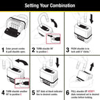 Buy now Master Lock Silver Outdoor Combination Lock, Heavy Duty Weather Resistant Padlock with Resettable Code and Cut Resistant Boron Carbide Shackle for Outdoor Use, M176XDLH at indiglob india