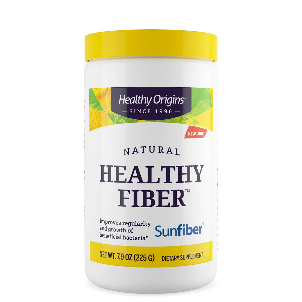 Healthy Origins Healthy Fiber Powder 7.9 oz (225g) - Featuring Sunfiber Partially Hydrolyzed Guar Gum (PHGG) - Supports Digestive Regularity, Intestinal Health & Prebiotic Care