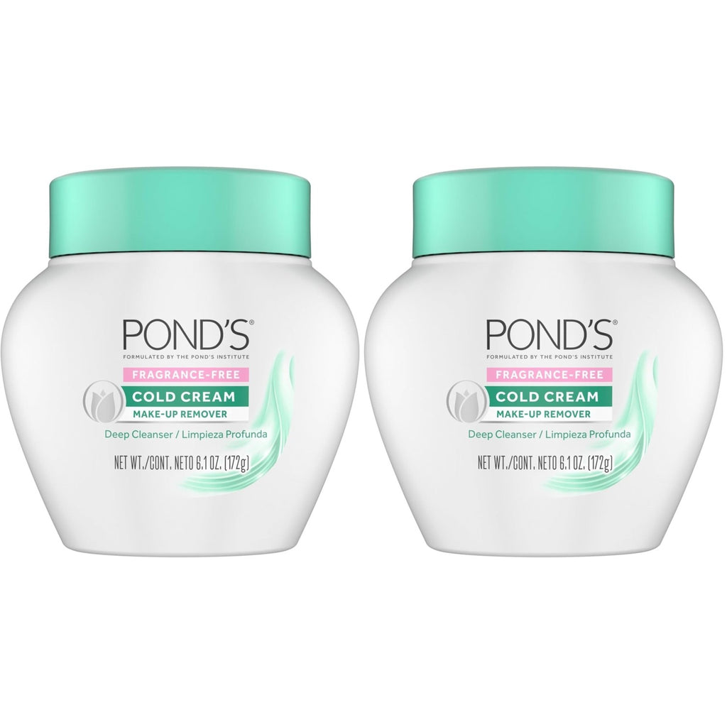 POND’S Cold Cream Cleanser, Fragrance-Free – Moisturizing Makeup Remover & Deep Cleansing Face Cream – Facial Cleanser for Soft, Radiant Skin – Dermatologist Tested, Non-Comedogenic, 6.1 oz