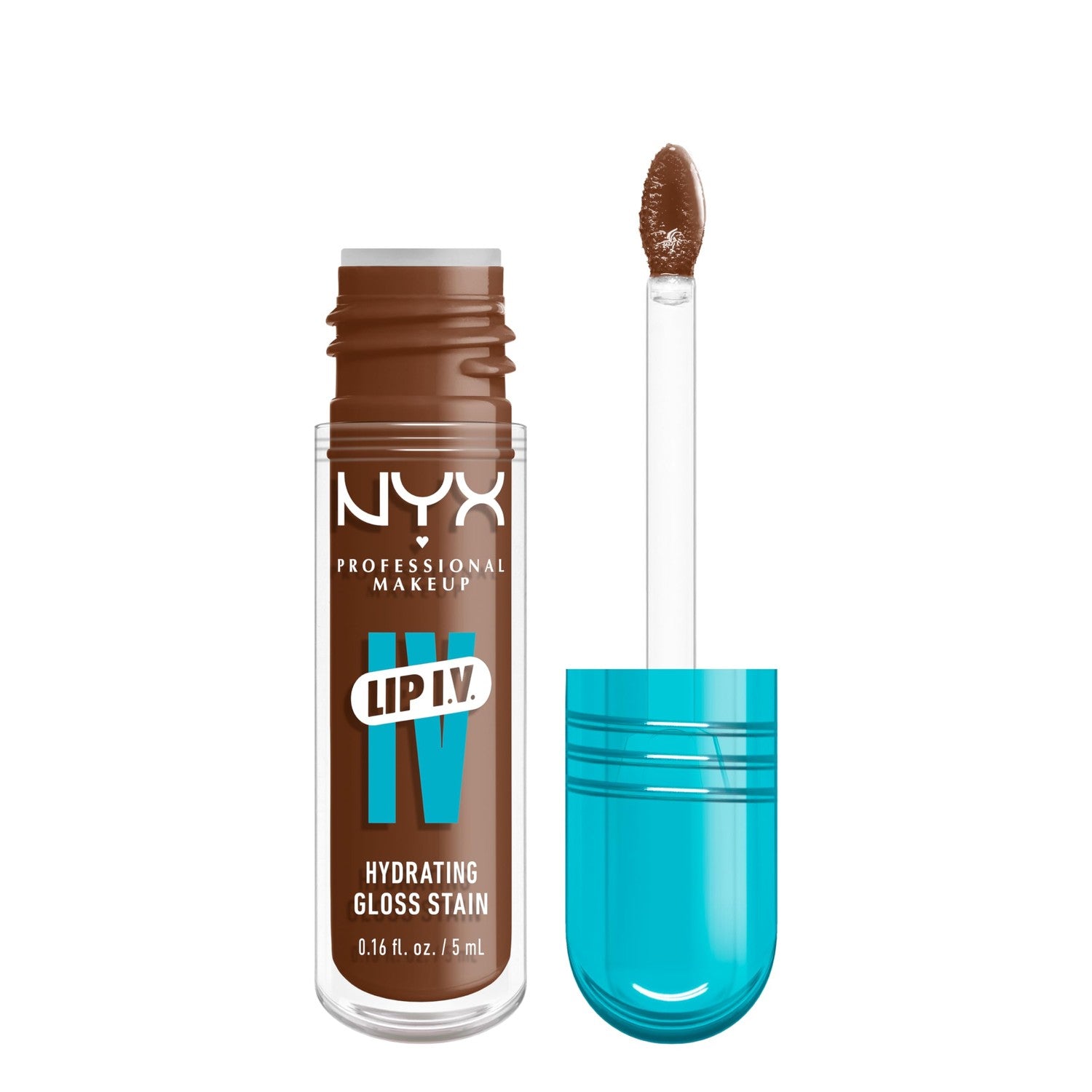 Buy now NYX PROFESSIONAL MAKEUP Lip IV Hydrating Glossy Lip Stain with 12HR Hydration - Drippin In Rose (Pink) at indiglob india
