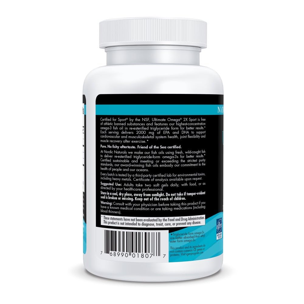 Nordic Naturals Ultimate Omega 2X Lemon 2150mg, NSF Certified, EPA&DHA 60ct
