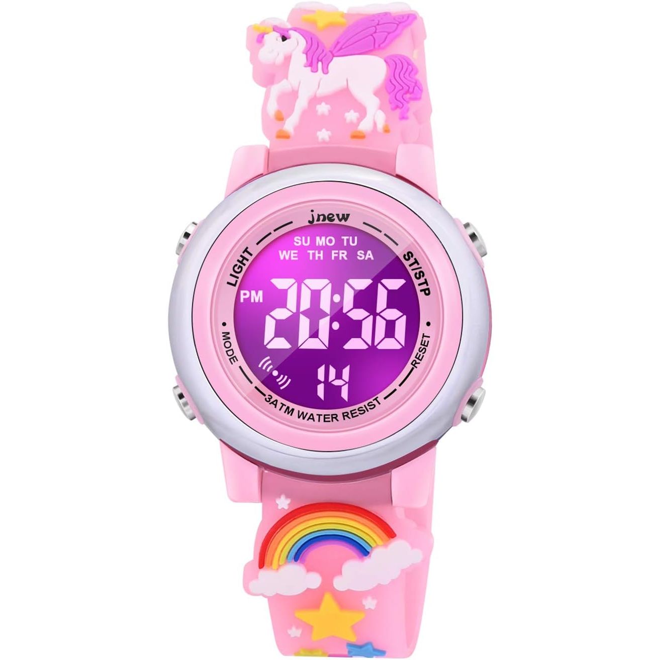 Buy now 3D Cartoon Waterproof Watches for Girls with Alarm - Best Toys Gifts for Girls Age 3-12 Pink at indiglob india
