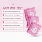 Bio-Collagen Face Mask Overnight – Hydrating Korean Sheet Mask – Niacinamide & Low Molecular Collagen – Firming & Smoothing Skincare for All Skin Types – 4 Masks