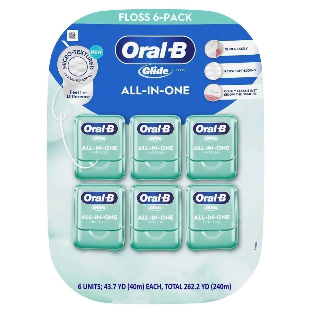 Buy now Oral-B Glide All-In-One Dental Floss, Mint, 6 Count at indiglob india
