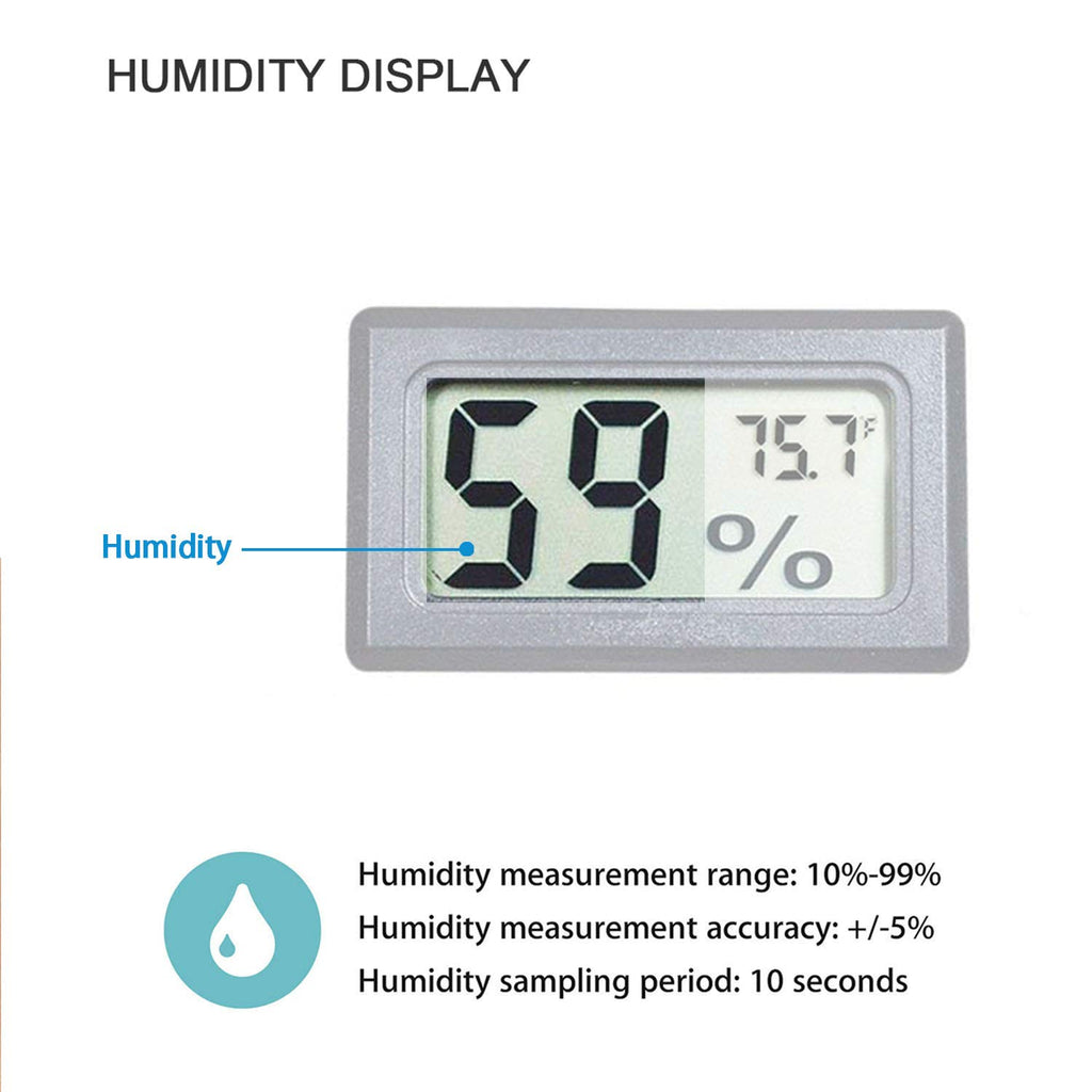 4-Pack Mini Indoor Temperature Humidity Meters Digital Gauge