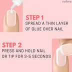 Nailene Perfect Bond Pink Glue, Strong Adhesive for Press On Nails, 2PK | Fast-drying, salon-quality bond. Perfect for artificial nail application, nail tips, and natural nail repairs. Lasts 7 days.