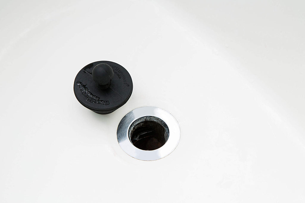 Buy now StopShroom Tub 2 Pack Universal Stopper for Bathtub and Bathroom Sink Drains, Black Plug 2pk, 2 Count at indiglob india