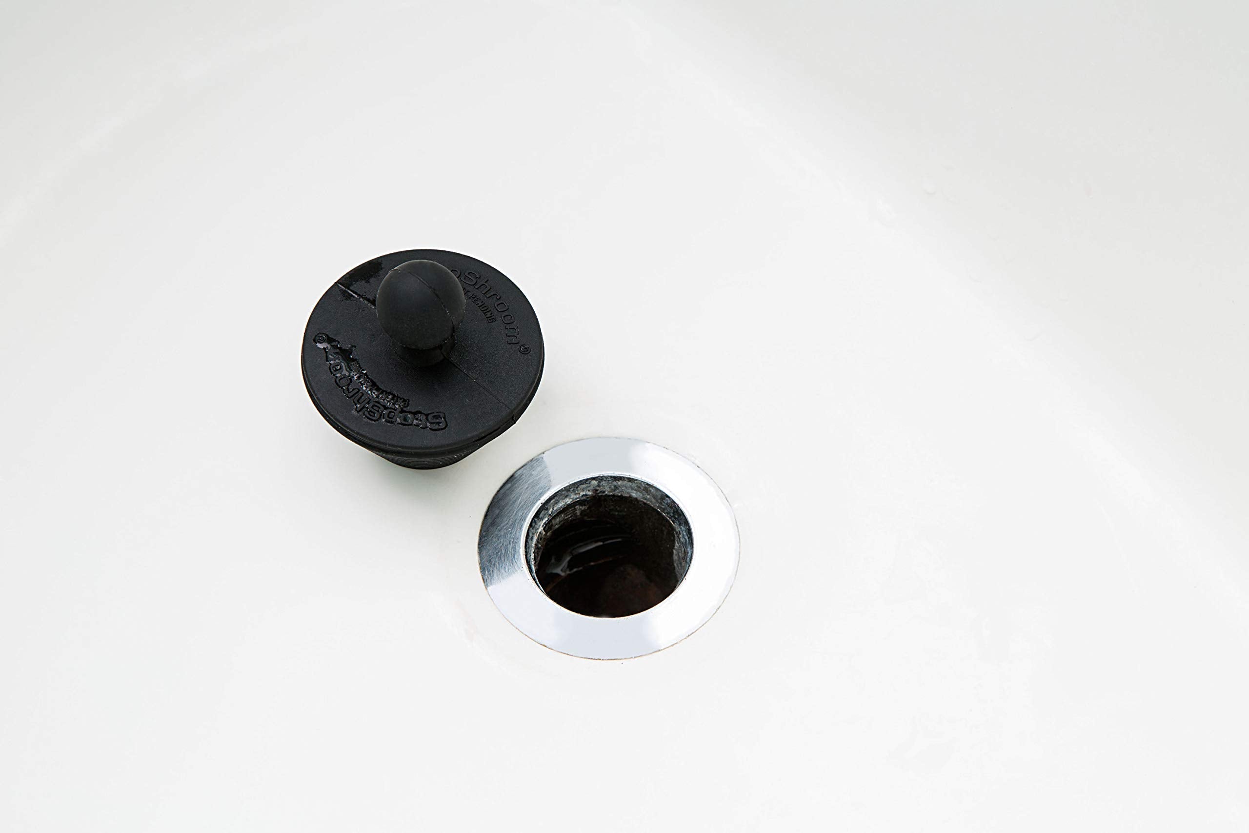 Buy now StopShroom Tub 2 Pack Universal Stopper for Bathtub and Bathroom Sink Drains, Black Plug 2pk, 2 Count at indiglob india