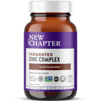 New Chapter Fermented Zinc Complex Supplement, 90 Count | ONE Daily for Immune Support and Skin Health, Mineral-Balancing Formula Rich in Copper, Easy to Swallow and Digest