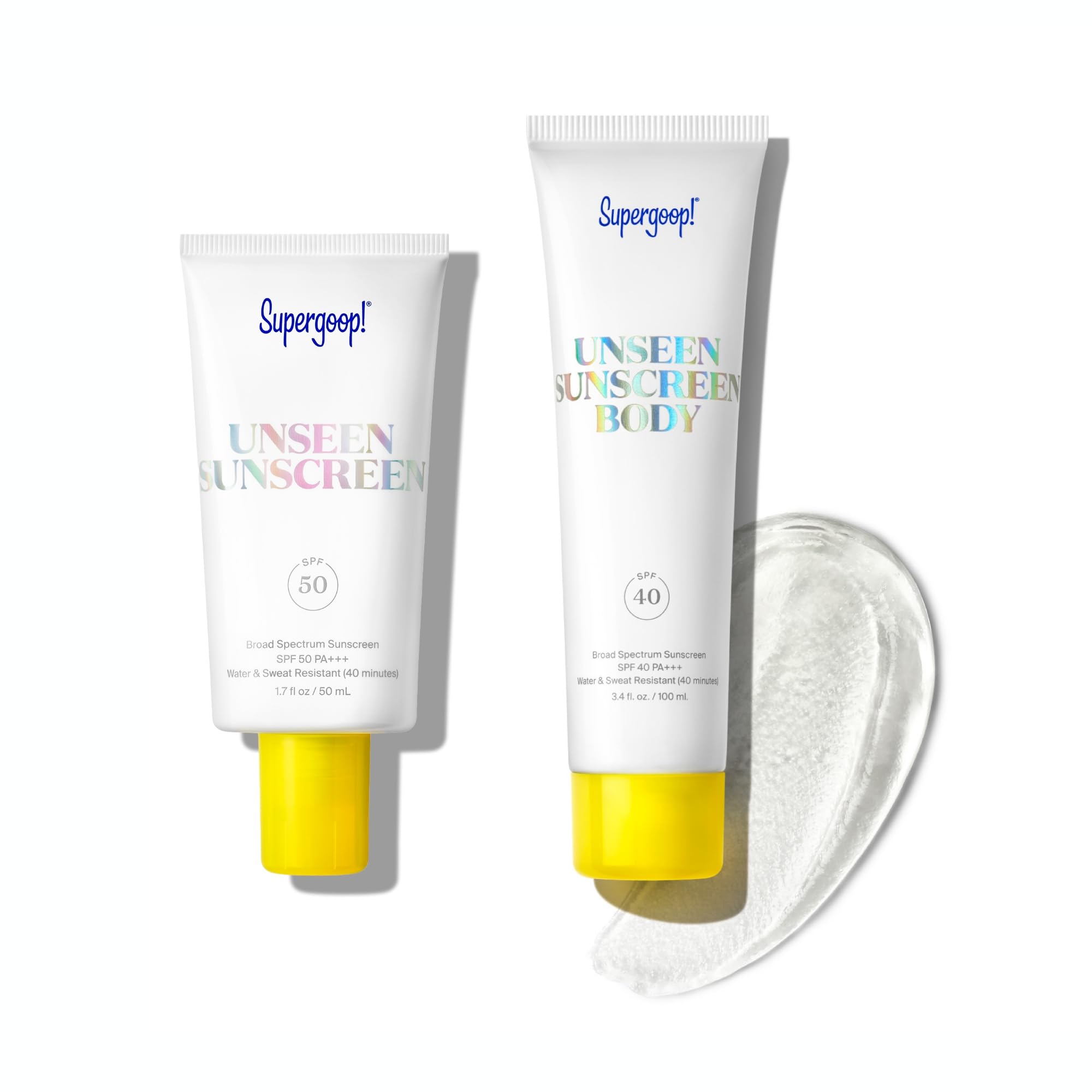 Supergoop! Unseen Sunscreen - SPF 50 - Clear & Invisible Face Sunscreen + Broad Spectrum + Makeup-Gripping Primer - Weightless, Scentless, Oil Free