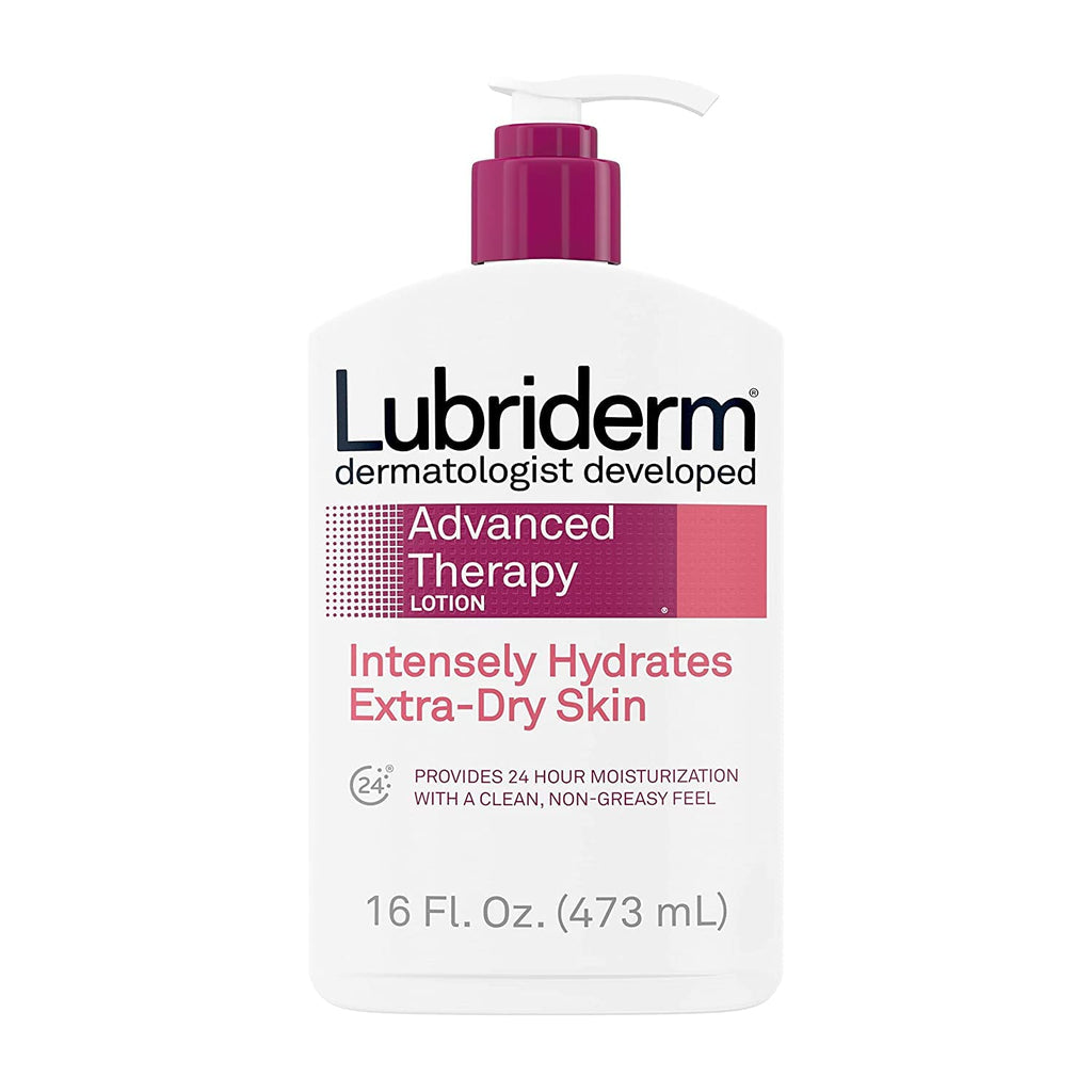 Buy now Lubriderm Advanced Therapy Moisturizing Lotion with Vitamins E and B5, Deep Hydration for Extra Dry Skin, Non-Greasy Formula, 24 fl. oz at indiglob india