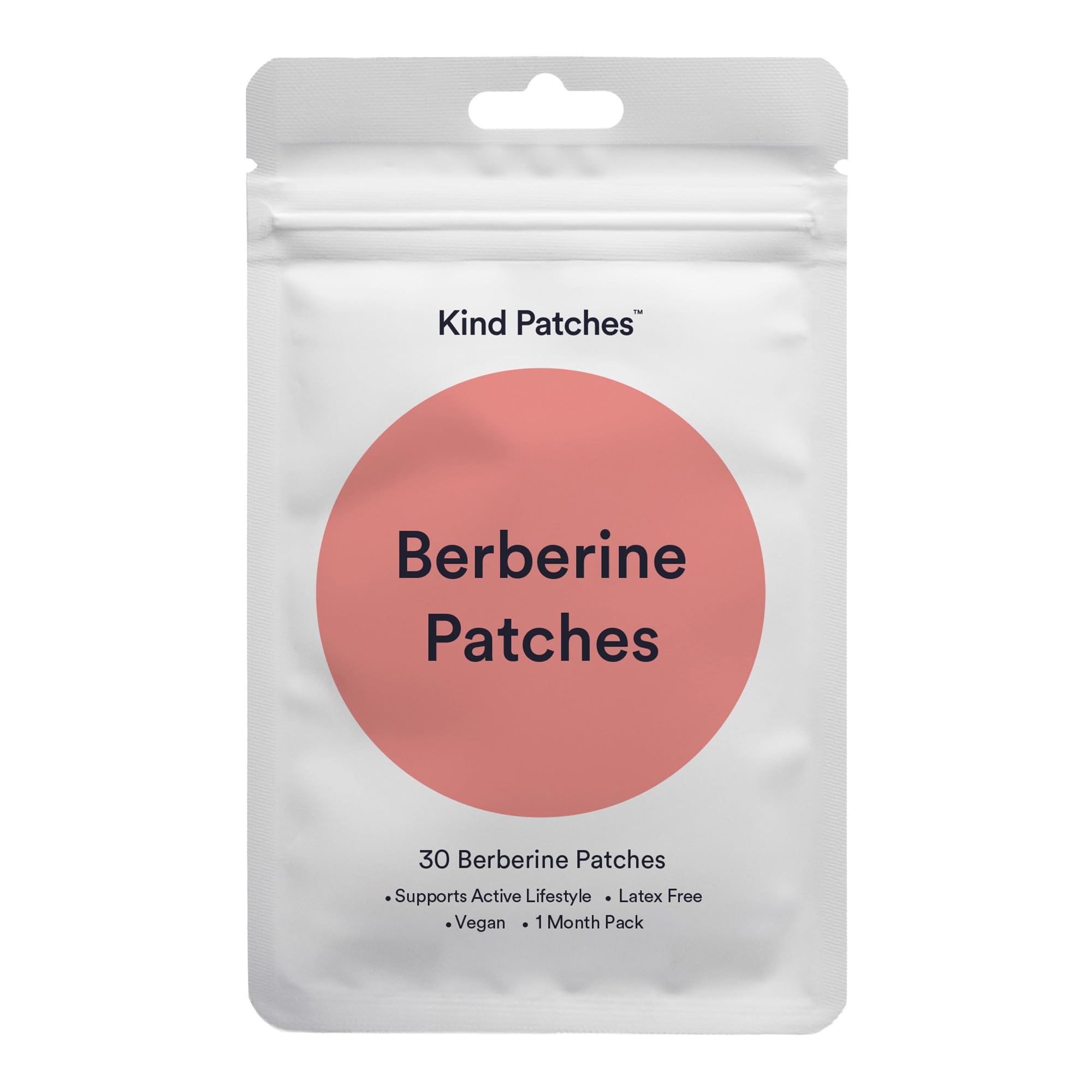 Kind Patches Berberine Patches with L Glutamine, Chromium, Pomegranate and Cinnamon - 2 Pack, 60 Patches