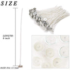 EricX Light 100 Piece Natural Candle Wick, Low Smoke 6" Pre-Waxed & 100% Natural Cotton Core,For Candle Making,Candle DIY