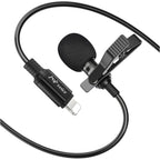 Buy now PoP voice Microphone Professional for iPhone Lavalier Lapel Omnidirectional Microphone for iPad, iPod, Condenser Mic for iPhone Audio & Video Recording, YouTube, Interview, Podcast, Vlogging(6.6 Feet) at indiglob india