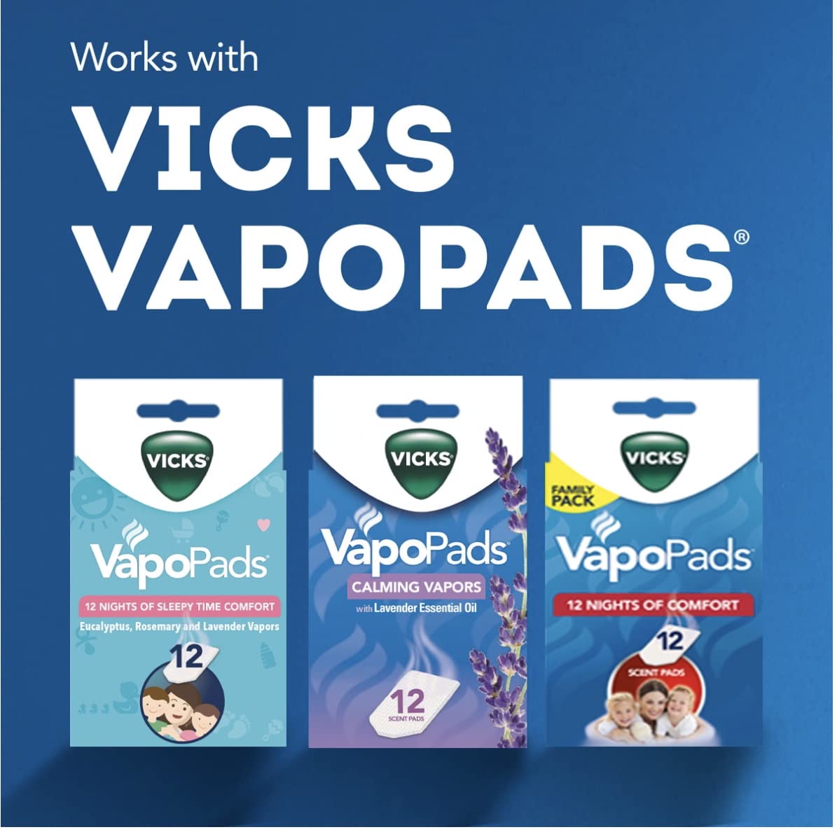 Buy now Vicks Waterless Menthol Vaporizer for Adults, 5 Pads at indiglob india