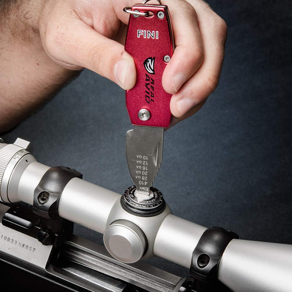 Real Avid FINI Shotgun Tool Choke Wrench with Shotgun Scope Adjuster and Shotgun Keychain, Hunting Gear and Shotgun Accessories for Trap Shooting and Skeet Shooting