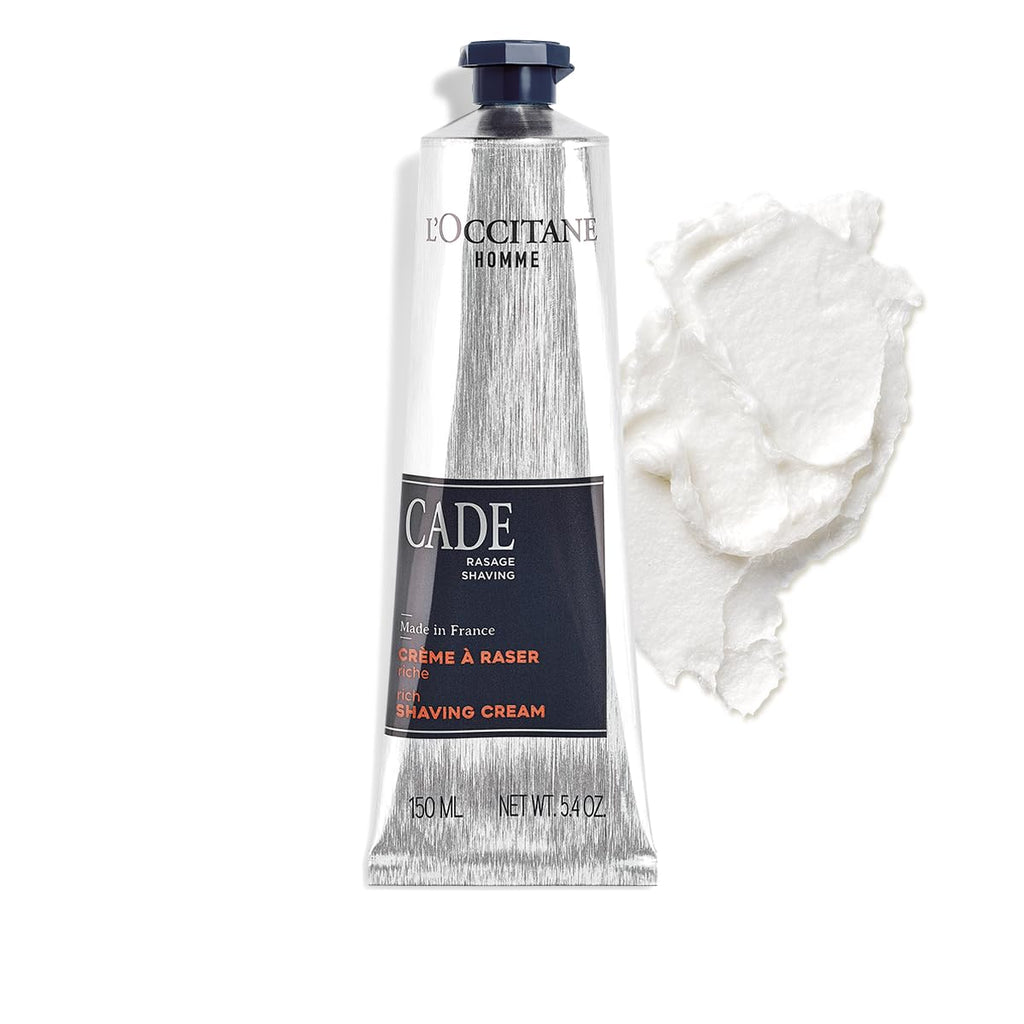 L'Occitane Cade Shea Butter Shaving Cream, Rich Creamy Foam, Smooth Shave