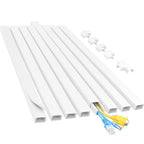 Buy now Yecaye Cord Hider, 113in One-Cord Cable Concealer, Cord Covers for Wires on Wall, Easy Install Cable Management Kit for 2 Small Wires, Cables Raceway Home Office, W0.59in H0.4in, White at indiglob india