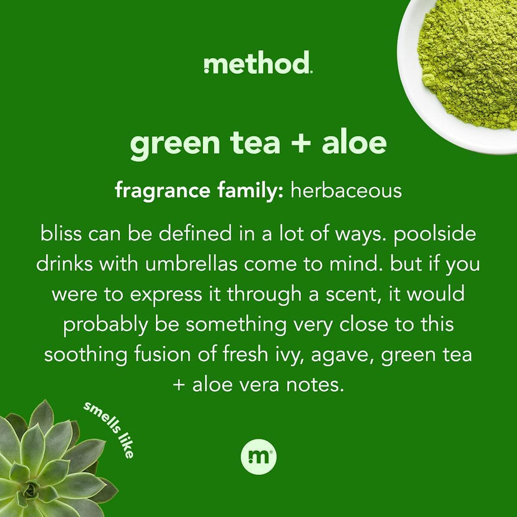 Method Foaming Hand Soap, Green Tea + Aloe, 10 Ounce (Pack of 3)