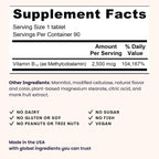 EZ Melts Dissolvable B12 Methylcobalamin 2,500 mcg - Vitamin B12 for Energy & Immune Support - Non-GMO, Vegan & Gluten-Free - Red Cherry - 90 Sublingual Tablets (90 Servings)