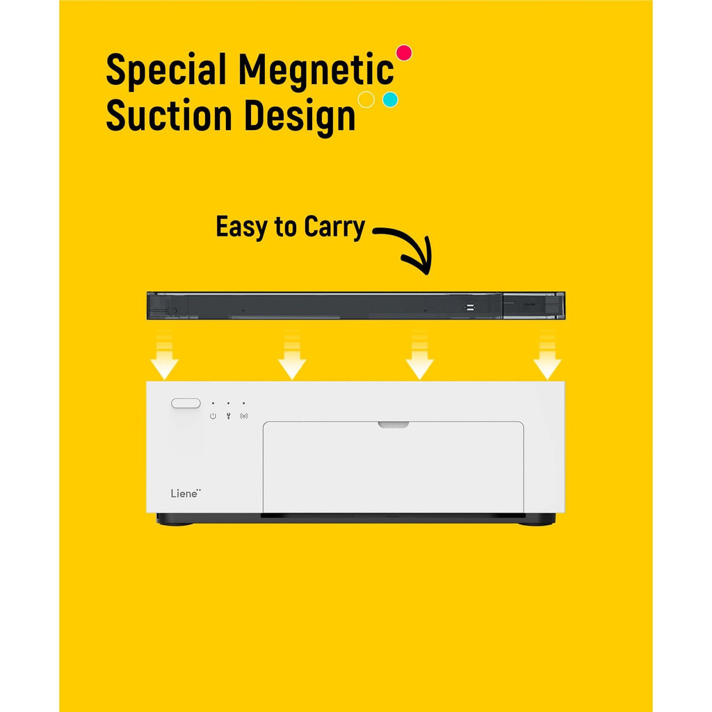 Liene M100 4x6'' Photo Printer, Phone Printer 100 Sheets & 3 Cartridges, Full-Color Photo, Portable Instant Photo Printer for iPhone Android, Thermal Dye Sublimation, Wi-Fi Picture Printer 100 Papers