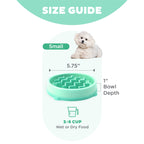 Outward Hound Fun Feeder Slo Bowl Dog Slow Feeder, Wave, Mint, 5.8"