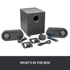 Buy now Logitech Z407 Bluetooth Computer Speakers with Subwoofer and Wireless Control, Immersive Sound, Premium Audio with Multiple Inputs, USB Speakers at indiglob india