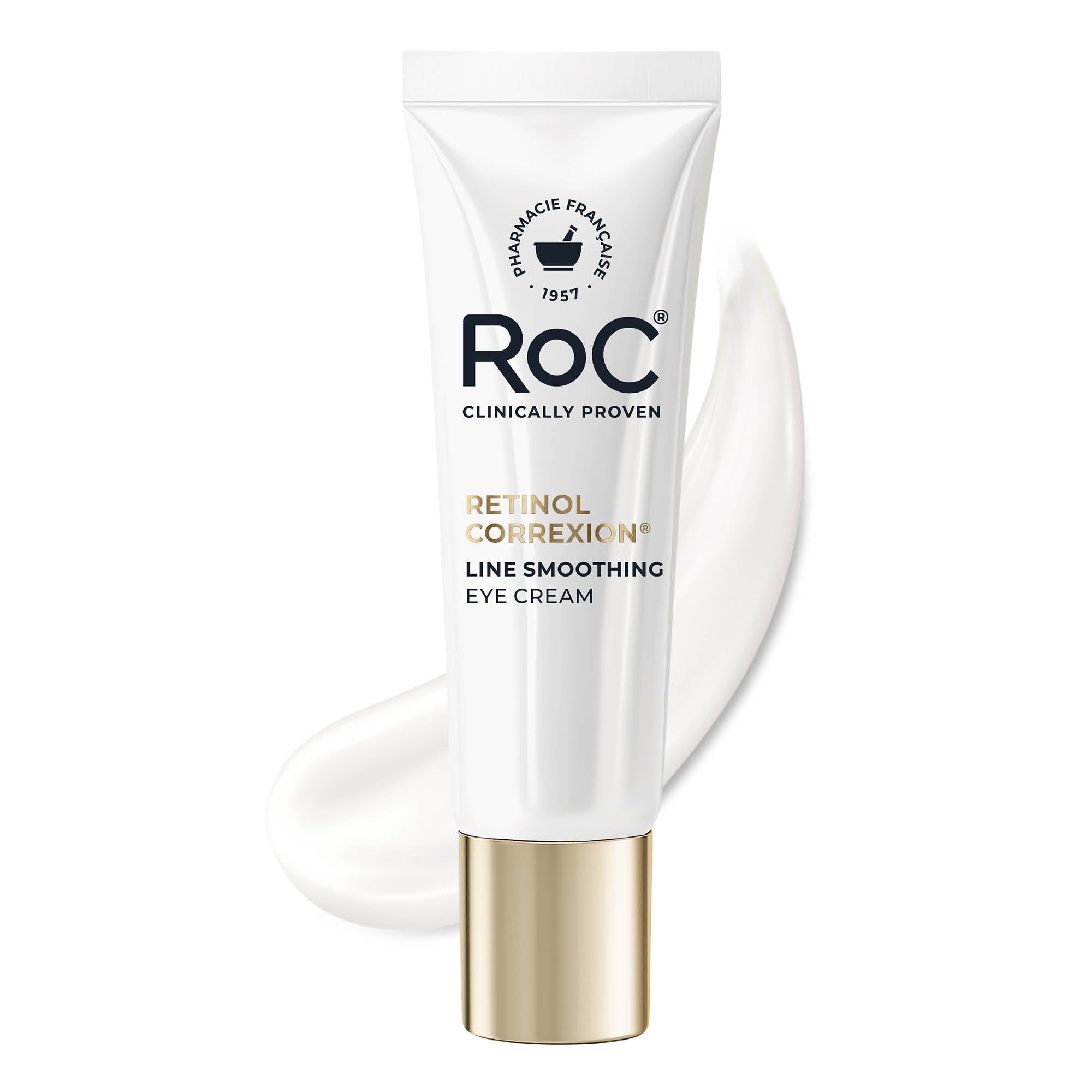RoC Retinol Correxion Under Eye Cream for Dark Circles & Puffiness, 0.50z | Anti-Aging Retinol Eye Treatment, Clinically Proven, Daily Wrinkle Cream for Women & Men, Absorbs Fast, packaging may vary