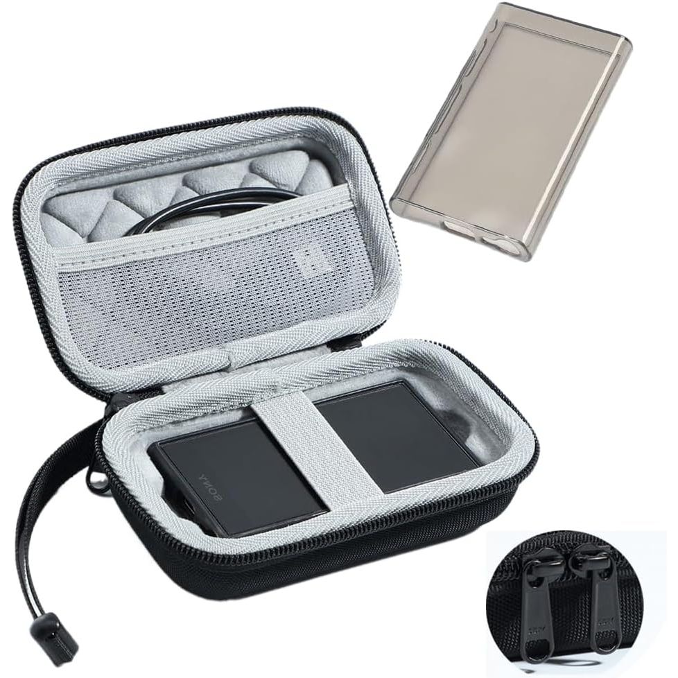 Buy now Soft Clear TPU Protective Shell Skin Case Cover for Sony Walkman NW-A300 Series NW-A306 NW-A307 (Clear case and Glass) Storage box and Clear black case at indiglob india