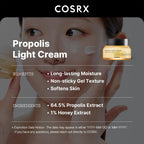 Buy now COSRX Full Fit Propolis Light Cream, 2.19 Fl.oz / 65ml, Propolis 64.5%, Hydrating Daily Day and Night Moisturiser, Korean Skin Care, Not Tested on Animals at indiglob india