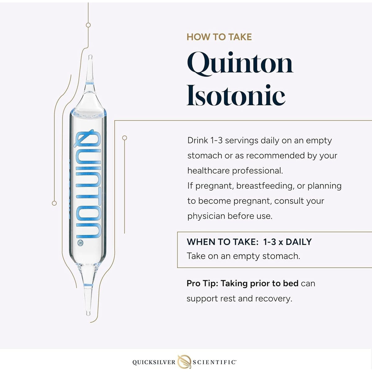 Quicksilver Scientific Original Quinton, 30 Single Serving Vials