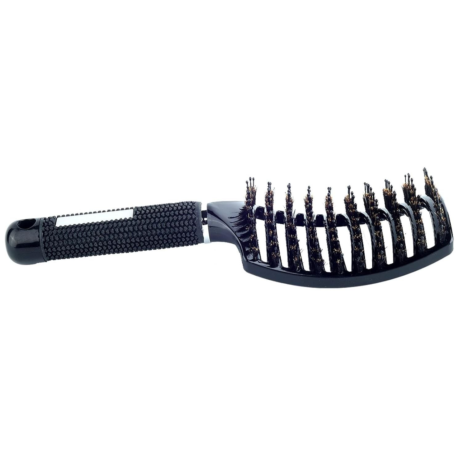Buy now PERFEHAIR Natural Boar Bristle Hair Brush - Curved Vented Detangling Blow Dry Brush for Women Long, Thick, Thin, Curly Hair at indiglob india