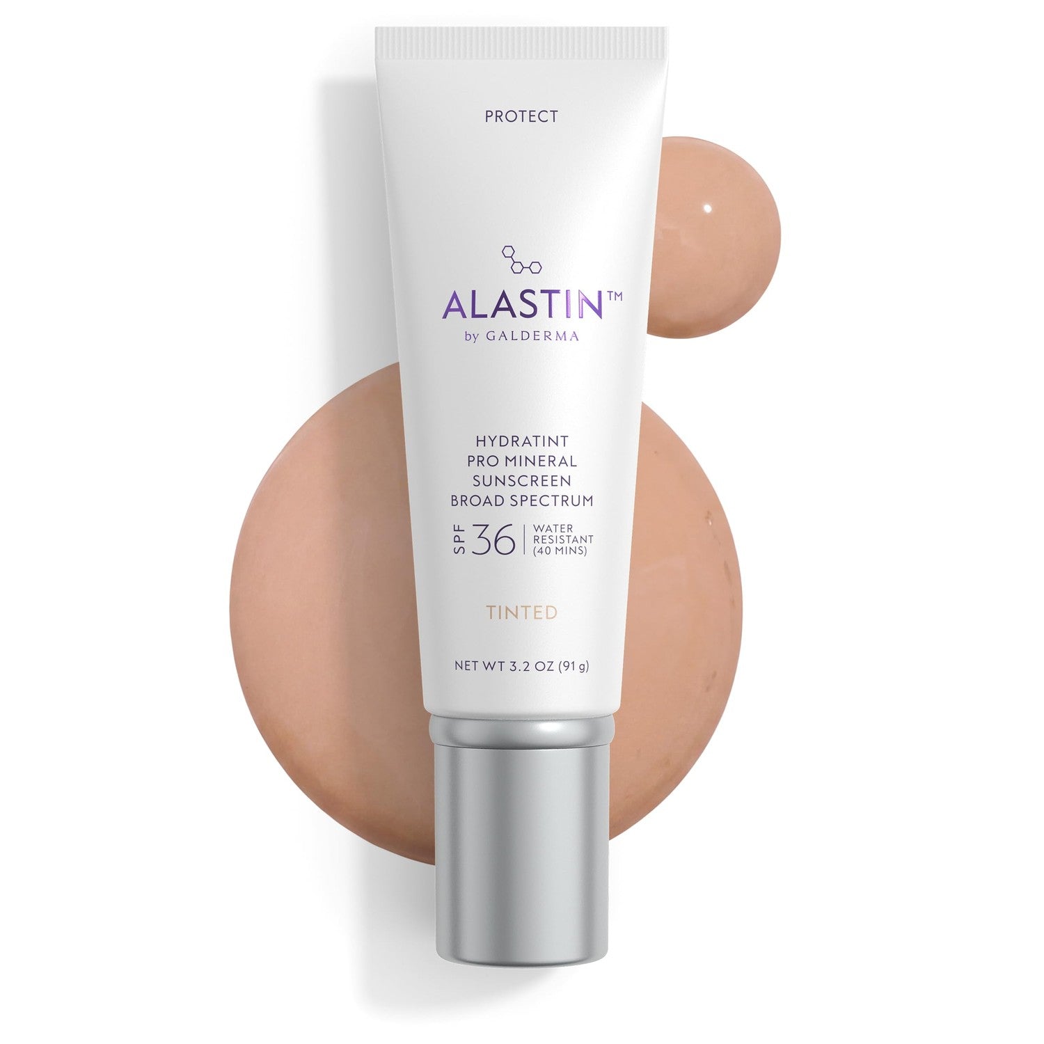 ALASTIN Skincare HydraTint Pro Mineral Tinted Sunscreen SPF 36 (3.2 oz) | 2-in-1 Daily Sunblock Moisturizer for Ultimate Protection and an Even Glow on Face & Neck, Fragrance-Free, Water Resistant