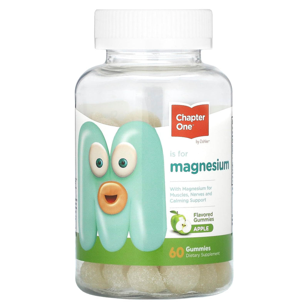 Zahler Chapter One Magnesium Gummies - Supports Calm for Kids - Chewable Magnesium Supplement Gummies to Support Muscle Function - Kosher, Dairy-Free & Gluten-Free - Raspberry, 120 Count