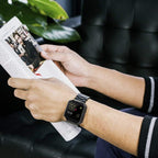 Buy now Simpeak Women Men Stainless Steel Metal Band Strap with Stailess Steel Frame Compatible with Fitbit Blaze, Match Link Removal Tool, Black at indiglob india