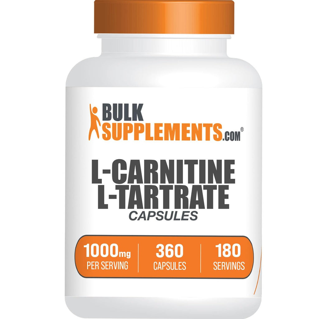 BulkSupplements.com L-Carnitine L-Tartrate Capsules - Carnitine Supplement, L Carnitine 1000mg Capsules - L-Carnitine Tartrate, Gluten Free - 2 Capsules per Serving, 360 Capsules (Pack of 1)