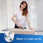 Buy now BEAUTURAL Fabric Shaver and Lint Remover, Sweater Defuzzer with 2-Speeds, 2 Replaceable Stainless Steel Blades, Battery Operated, Remove Clothes Fuzz, Lint Balls, Pills, Bobbles Gray at indiglob india