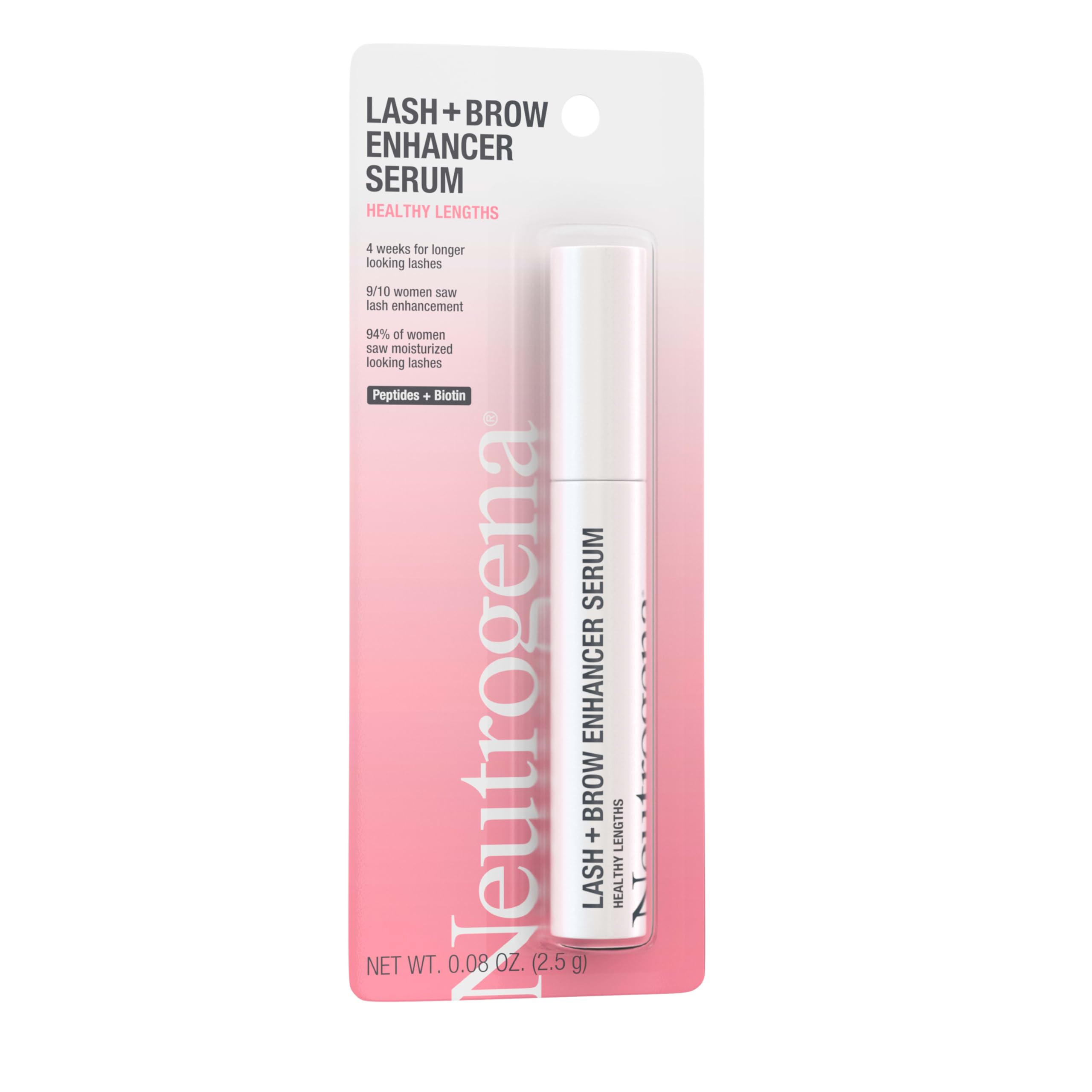 Buy now Neutrogena Healthy Lash + Brow Enhancer Serum For Unisex Adult Formulated with Biotin & Peptides; Nourishing & Conditioning Serum to Enhance the Look of Lashes & Eyebrows, 0.08 oz at indiglob india
