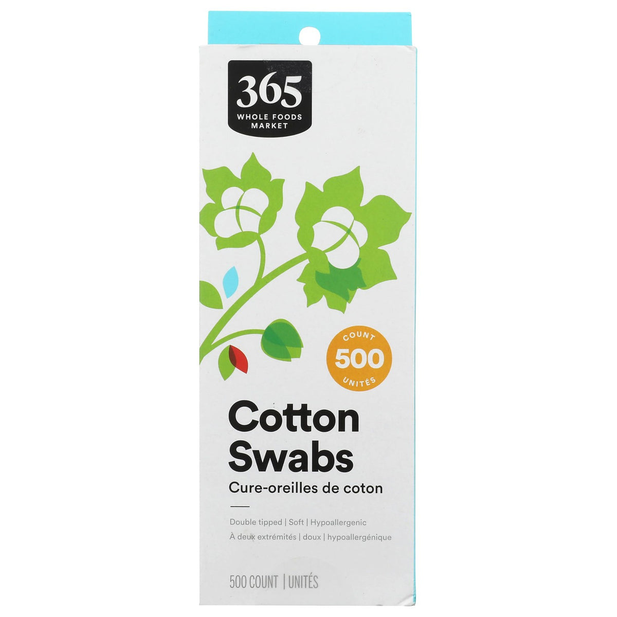 365 by Whole Foods Market Organic Cotton Swabs, 500 CT