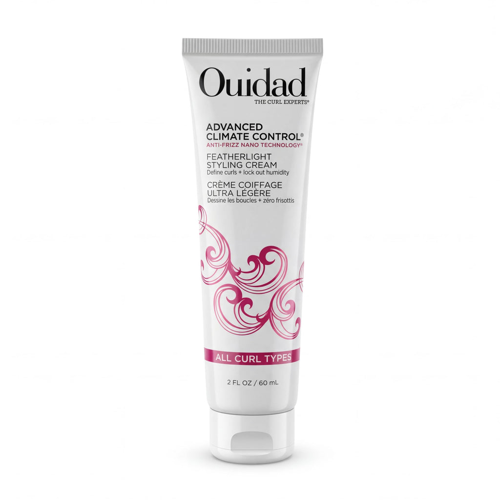 Ouidad Advanced Climate Control Featherlight Curls Styling Cream, Soft Hold | Frizz-Free Hair with Anti-Frizz Nano Technology, Flexible Curl Cream for Curly Hair, Locks Out Humidity, For All Curl Types